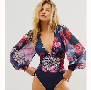 Free People Wander Lust Bodysuit NWT